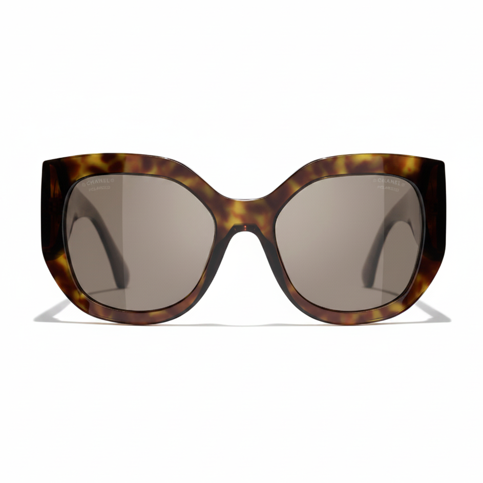 Chanel Women Butterfly Brown Sunglasses