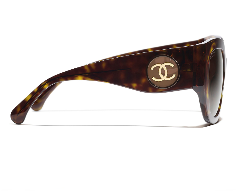 Chanel Women Butterfly Brown Sunglasses