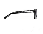 Chanel Women Rectangular Grey Sunglasses