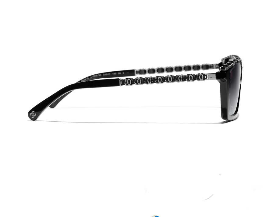 Chanel Women Rectangular Grey Sunglasses