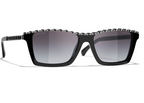 Chanel Women Rectangular Grey Sunglasses