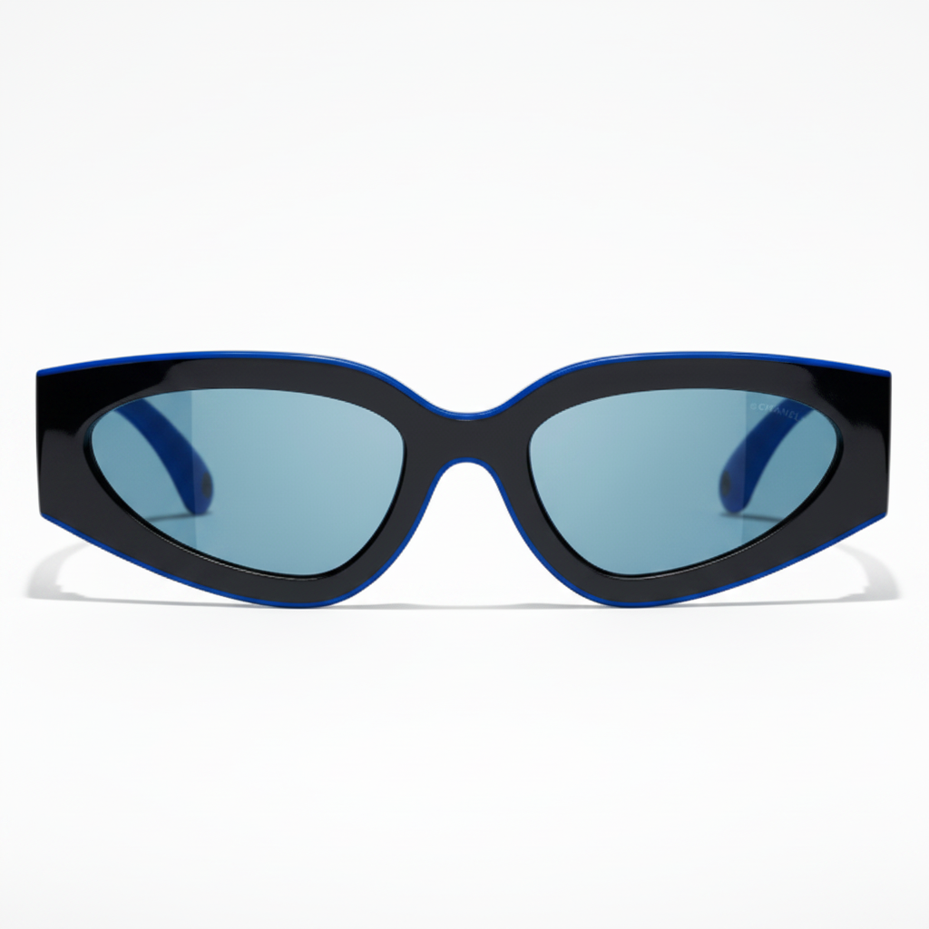  Chanel Women Shield Blue Sunglasses