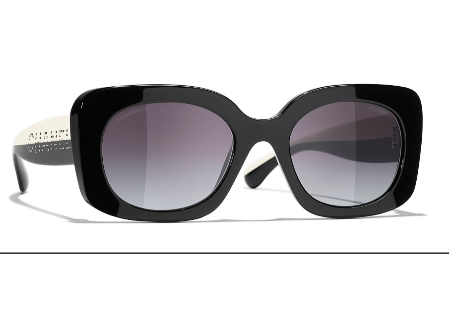 Chanel Women Square Black Gradient Sunglasses