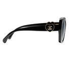 Chanel Women Square Black Sunglasses