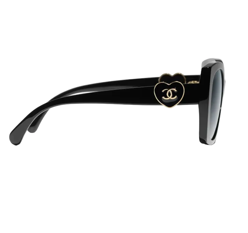 Chanel Women Square Black Sunglasses