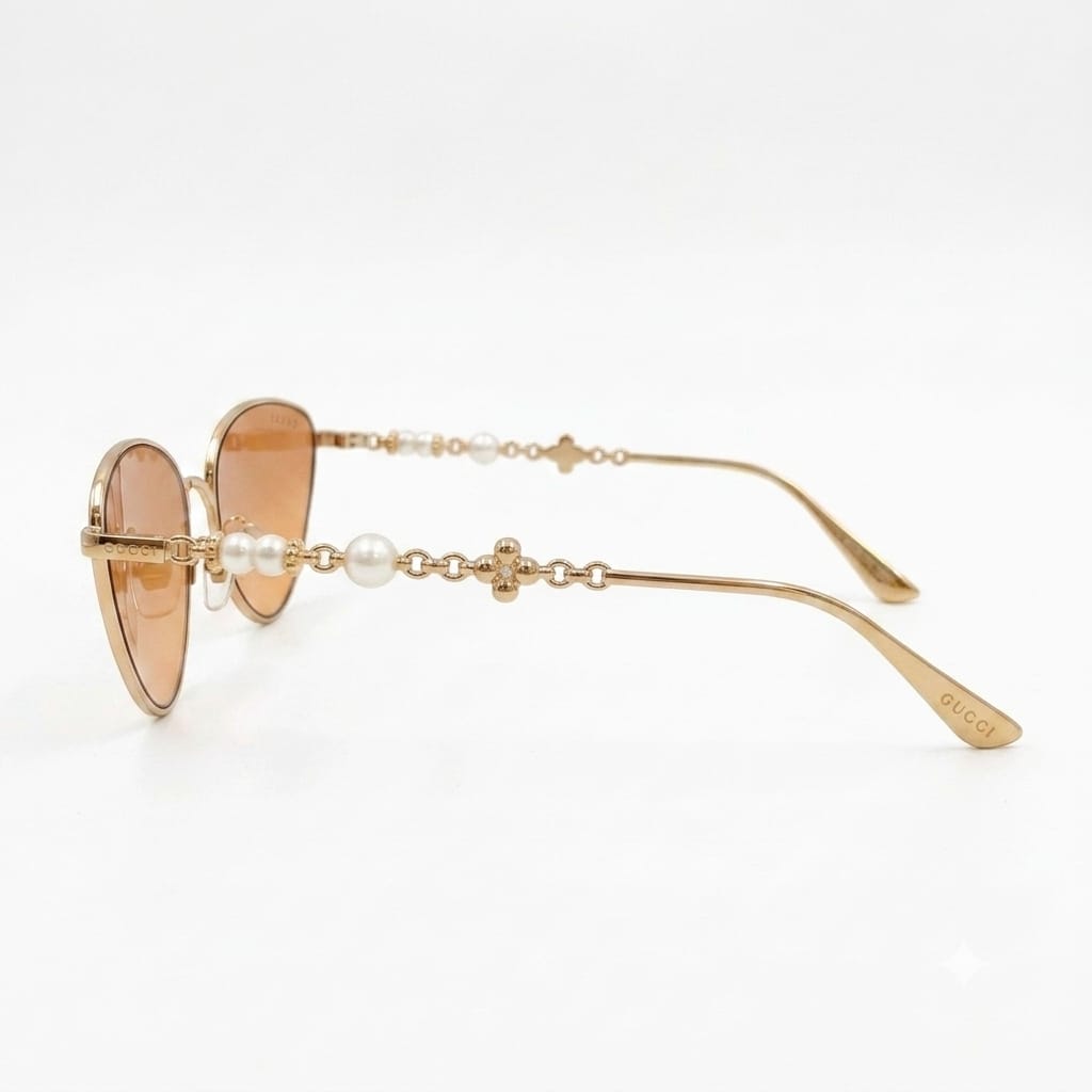 Gucci Women Perla Venere Cat-Eye Honey Sunglasses