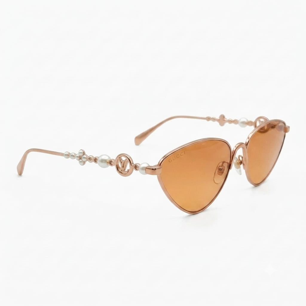 Gucci Women Perla Venere Cat-Eye Honey Sunglasses