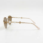 Gucci Women Perla Venere Cat-Eye Gold Sunglasses