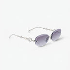 Louis Vuitton Women Jewel Pearl Oval Gray Sunglasses