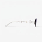 Louis Vuitton Women Jewel Pearl Oval Gray Sunglasses