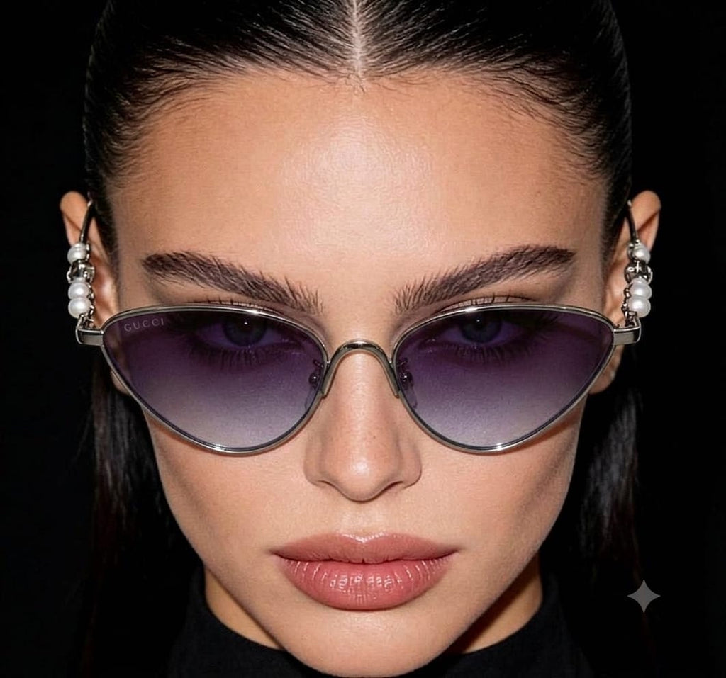 Gucci Women Perla Venere Cat-Eye Lilac Mist Sunglasses