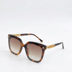 Chanel Women Classic Square Acetate Polarized Rhinestone Chanel Logo Tortoiseshell Brown Sunglasses