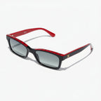 Chanel Women Square Black & Red Sunglasses