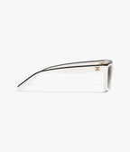 Chanel Women Square White & Black Sunglasses