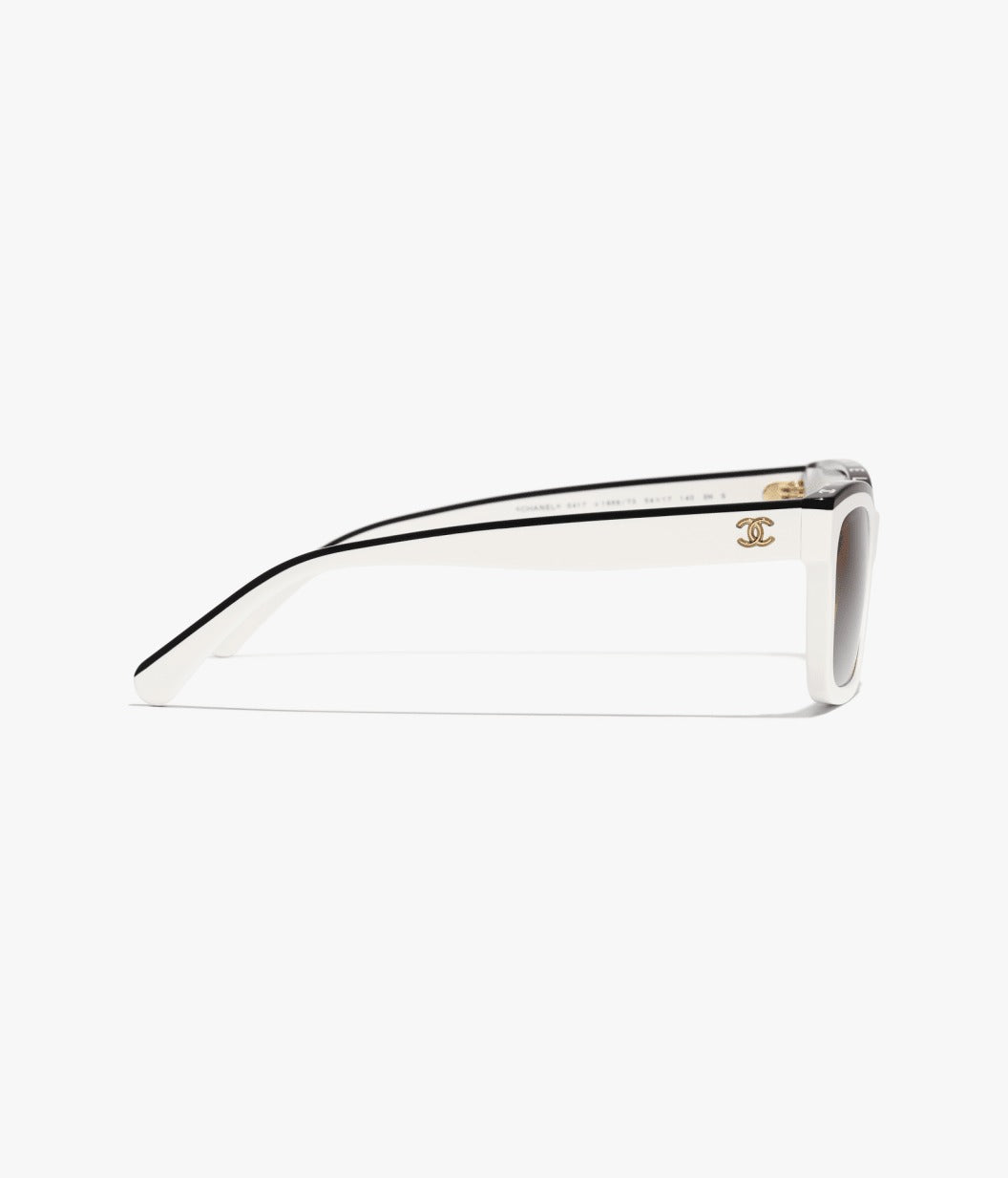 Chanel Women Square White & Black Sunglasses