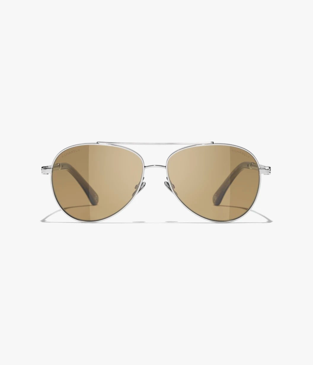  Chanel Women Pilot Pearls Green Sunglasses 