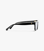 Chanel Women Rectangular Black and White Glasses