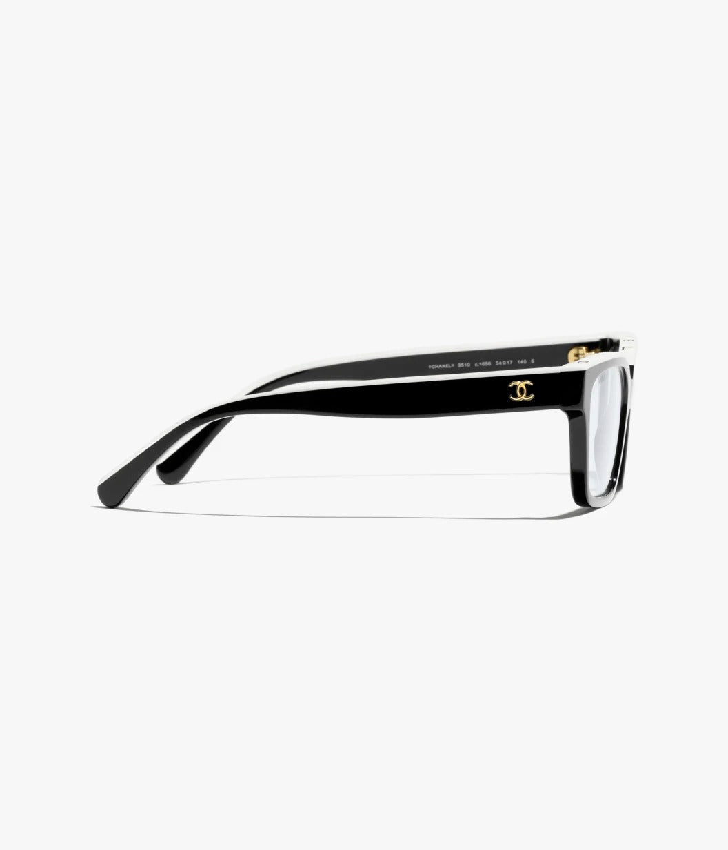 Chanel Women Rectangular Black and White Glasses