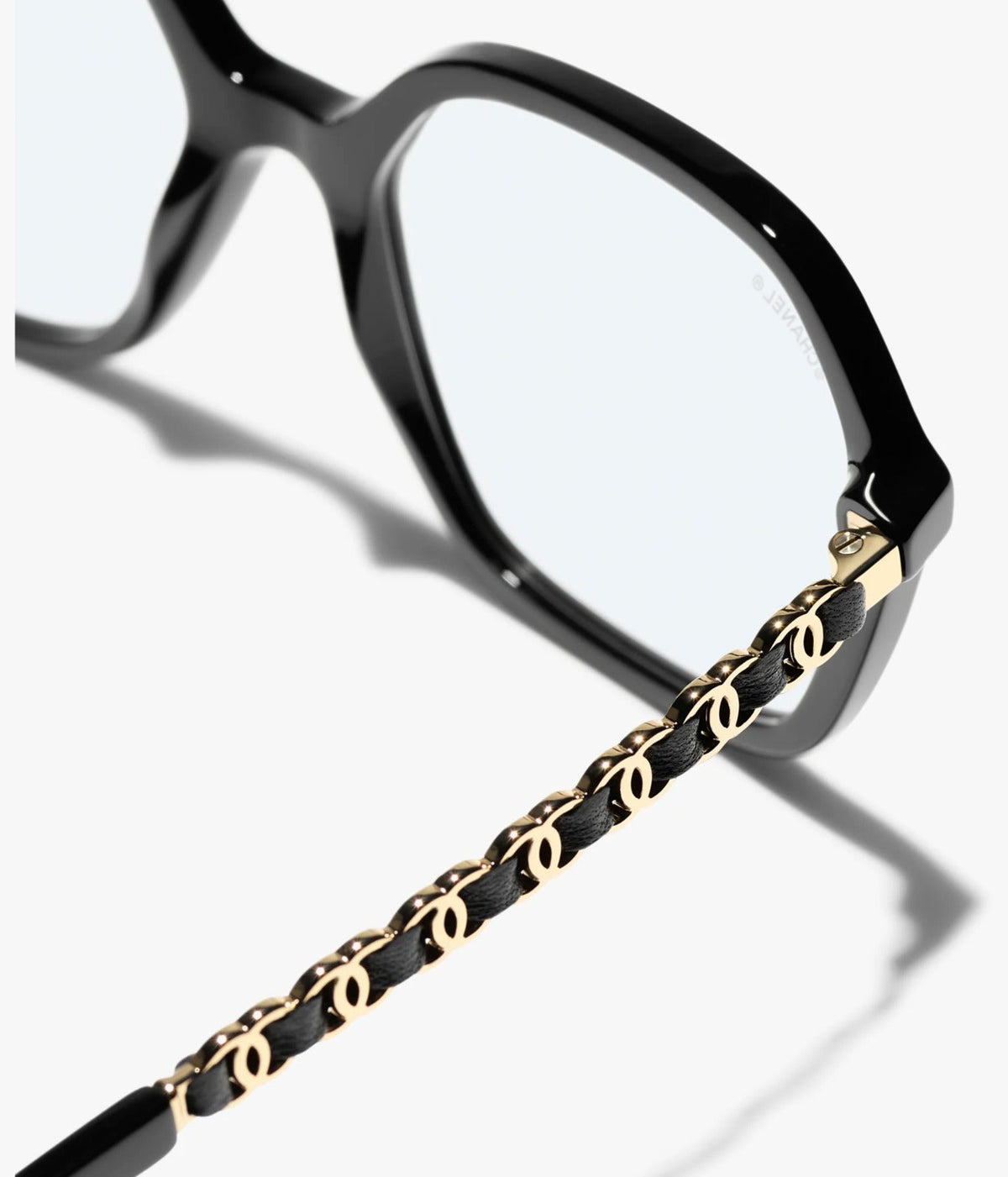 Chanel Women Square Black Blue-Violet Protection Glasses