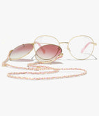 Chanel Women Pilot Calfskin Pink Gradient Sunglasses