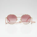  Chanel Women Pilot Calfskin Pink Gradient Sunglasses 