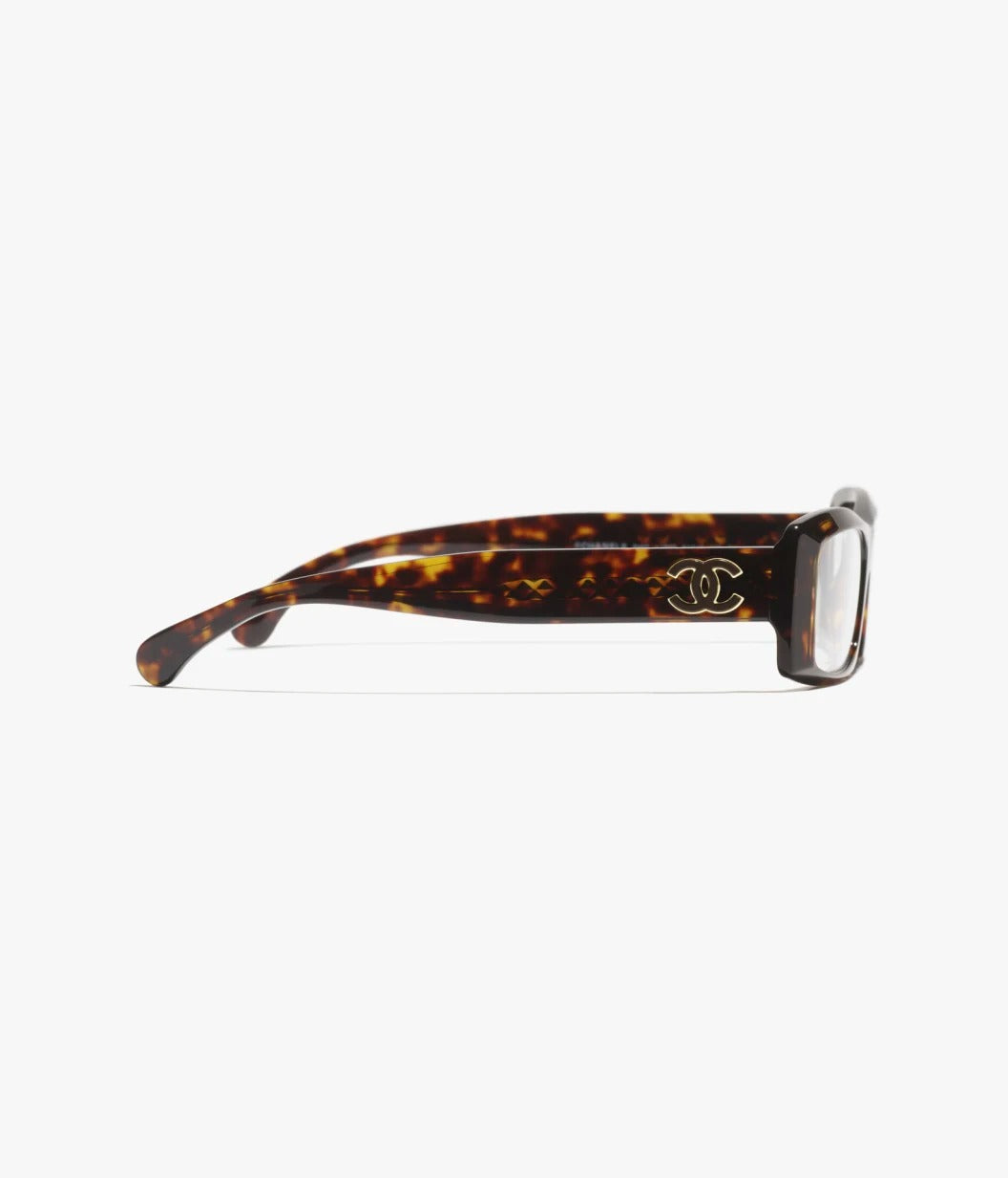 Chanel Unisex Rectangle Tortoise / Havana Eyeglasses