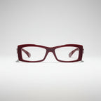  Chanel Unisex Rectangle Burgundy Eyeglasses 