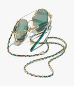 Chanel Women Pilot Calfskin Green Sunglasses