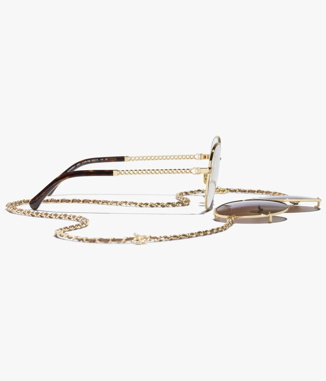 Chanel Women Pilot Calfskin Brown Sunglasses
