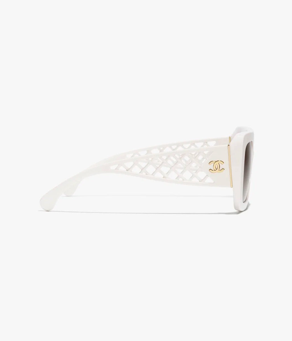 Chanel Women Butterfly White Sunglasses CH5567