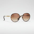 Chanel Women Pantos Metal Frame Dark Tortoise & Gold Sunglasses