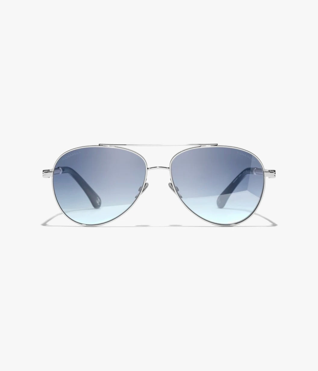 Chanel Women Pilot Pearls Blue Sunglasses