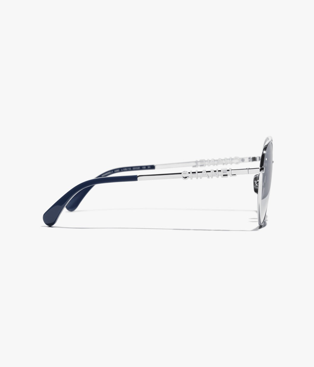 Chanel Women Pantos Metal Frame Silver And Blue Gradient Sunglasses