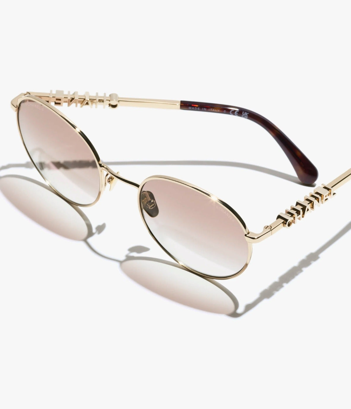 Chanel Women Pantos Metal Frame Light Gold Sunglasses