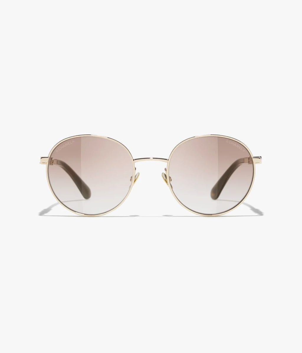 Chanel Women Pantos Metal Frame Light Gold Sunglasses