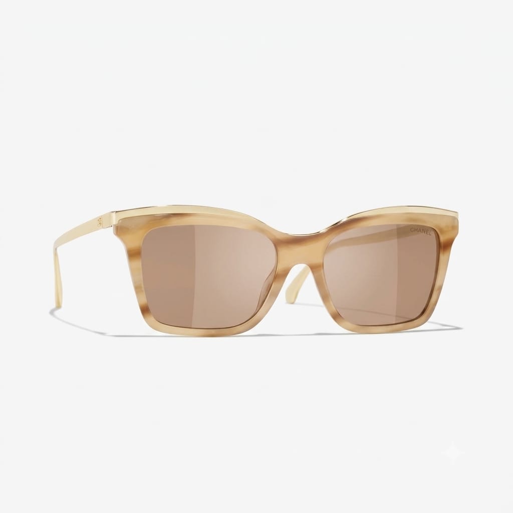 Chanel Women Butterfly Light Brown Sunglasses