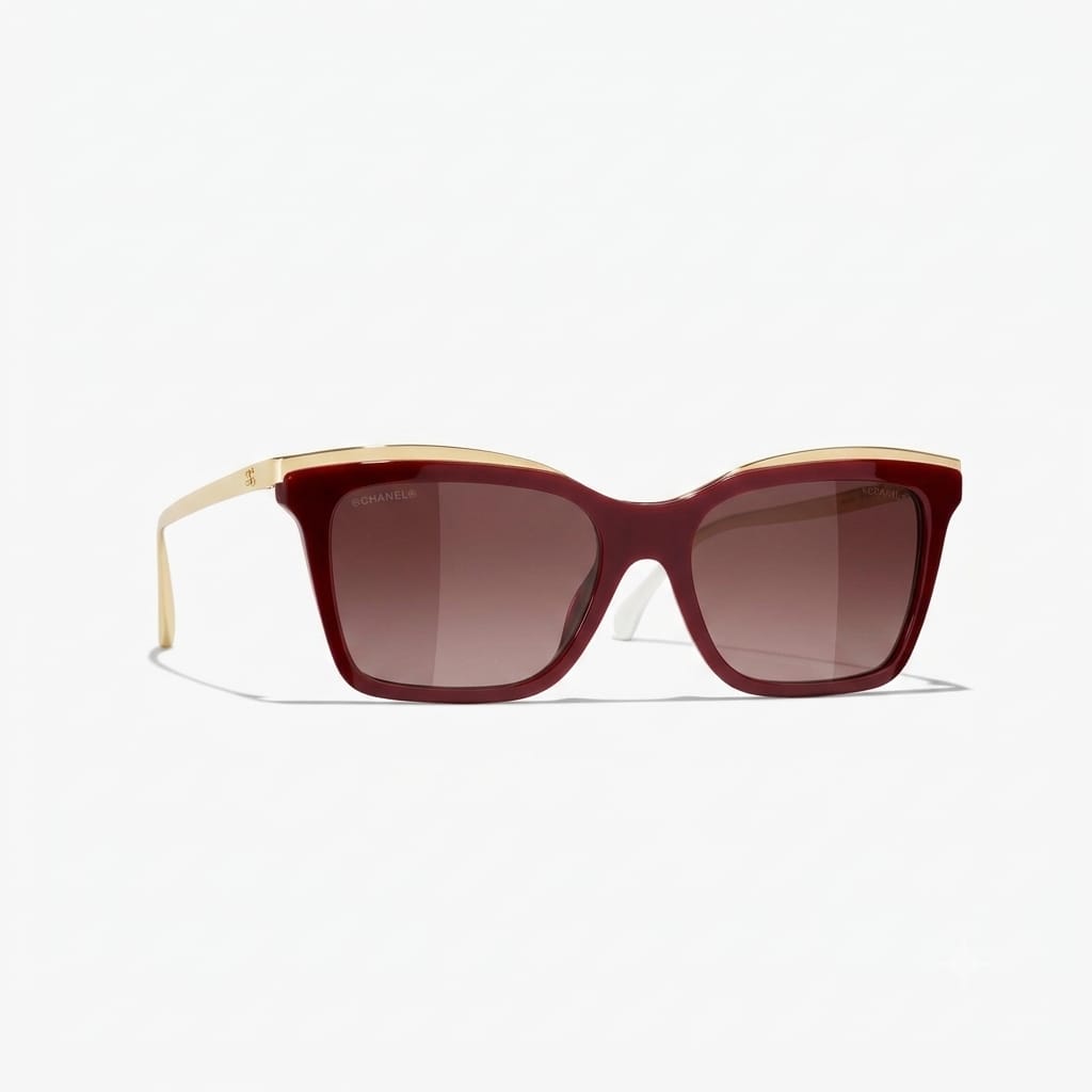 Chanel Women Butterfly Burgundy Sunglasses