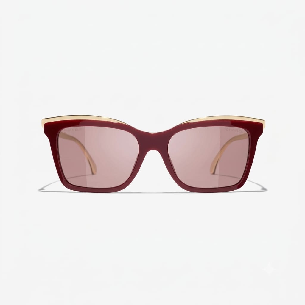Chanel Women Butterfly Burgundy Sunglasses
