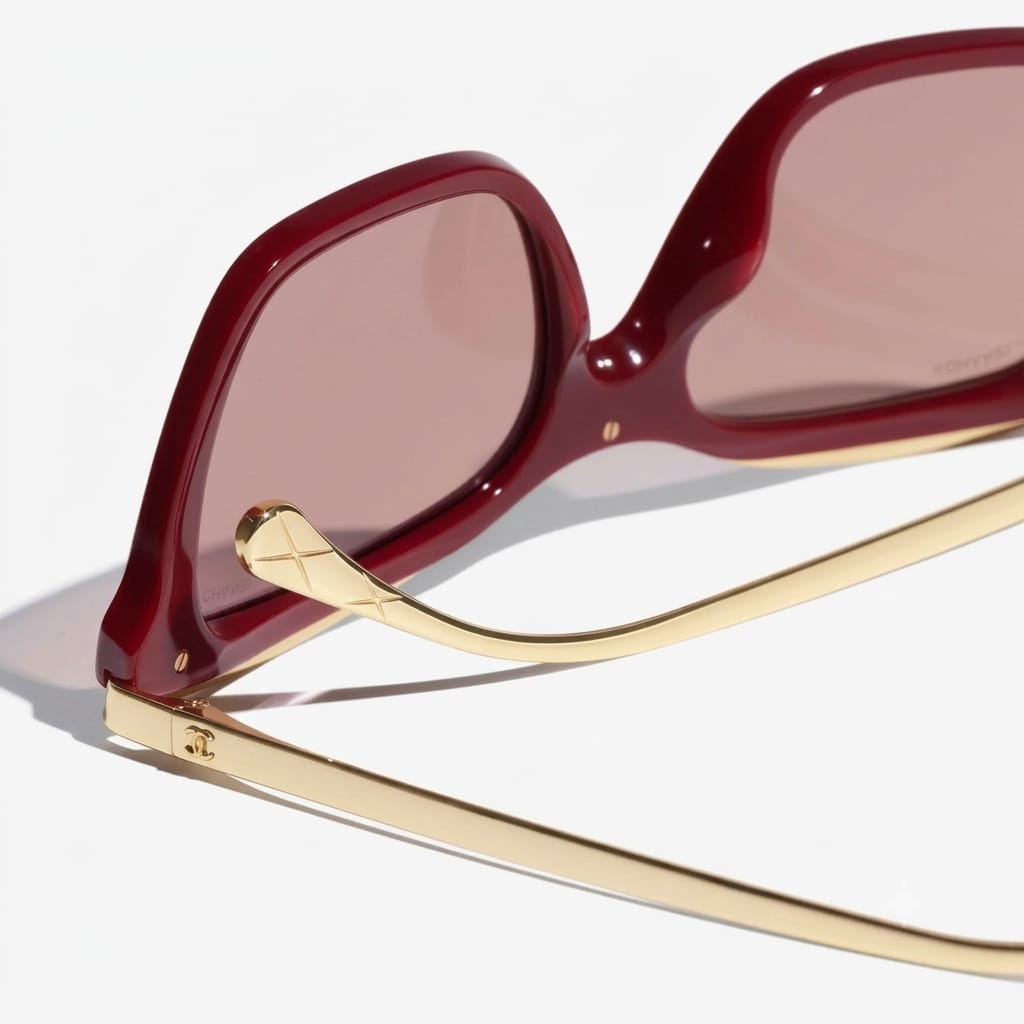 Chanel Women Butterfly Burgundy Sunglasses