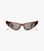 Chanel Women Cat-Eye Frame Tortoise & Mother of Pearl Sunglasses