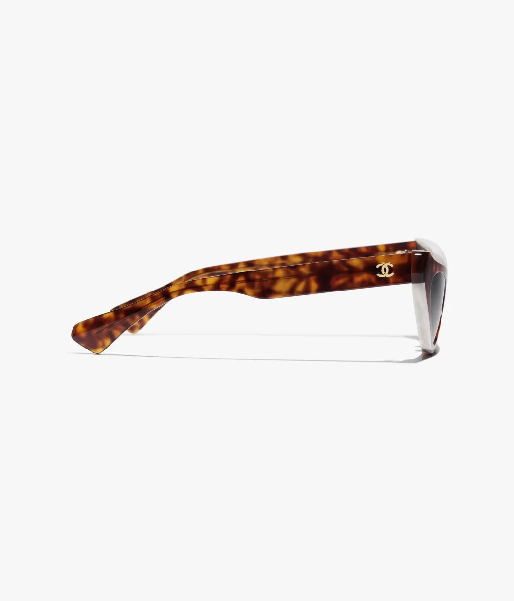 Chanel Women Cat-Eye Frame Tortoise & Mother of Pearl Sunglasses