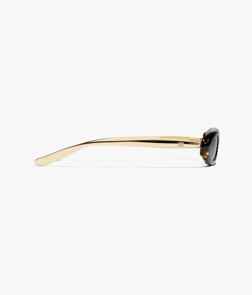 Chanel Women Oval Tortoise Sunglasses