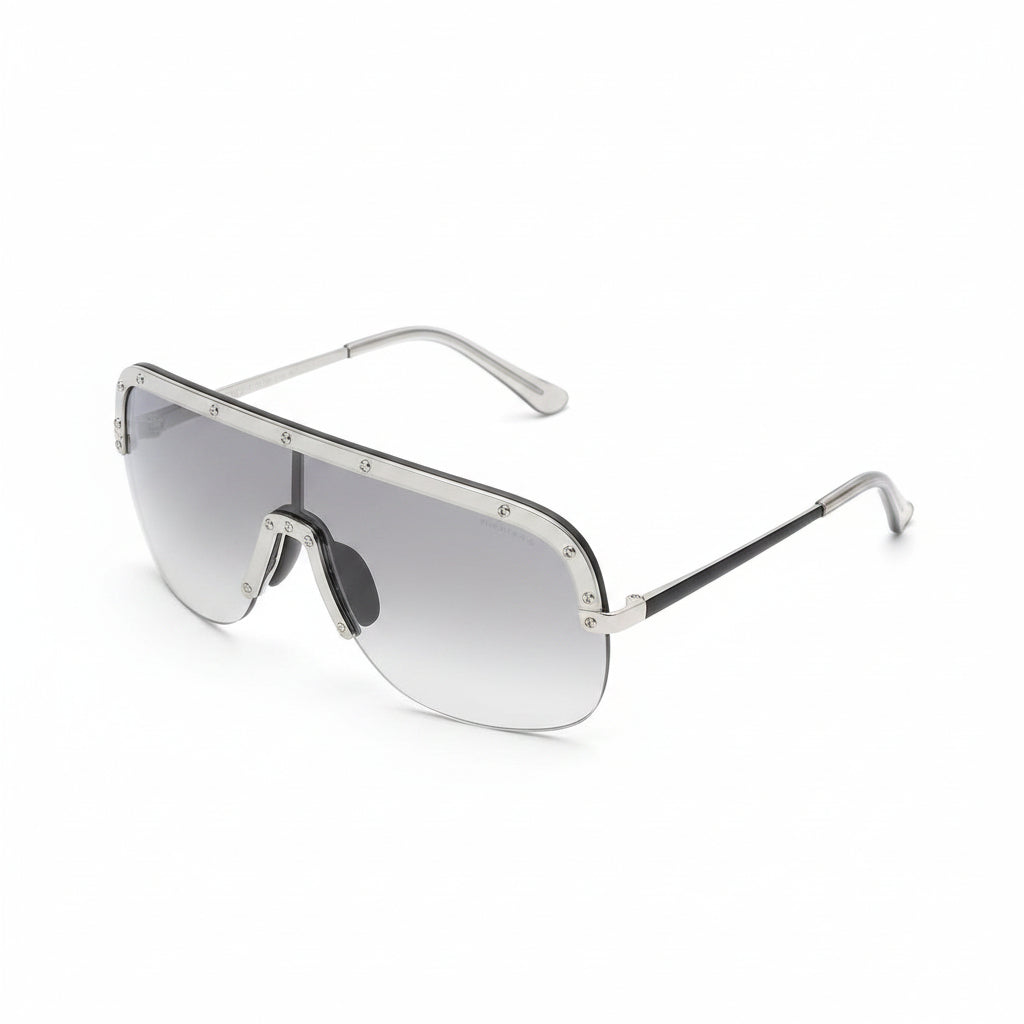 Chanel Women Shield Mask Frame Silver Sunglasses 9590