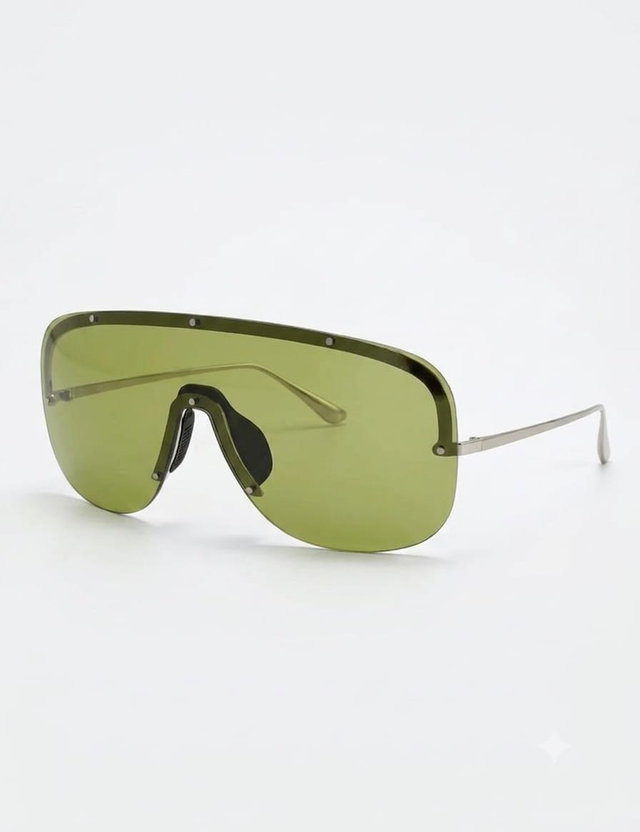 Chanel Women Shield Mask Frame Green Sunglasses 9590