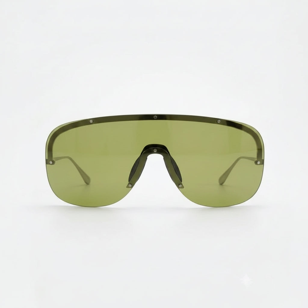 Chanel Women Shield Mask Frame Green Sunglasses 9590