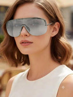 Chanel Women Shield Mask Frame Silver Sunglasses 9590