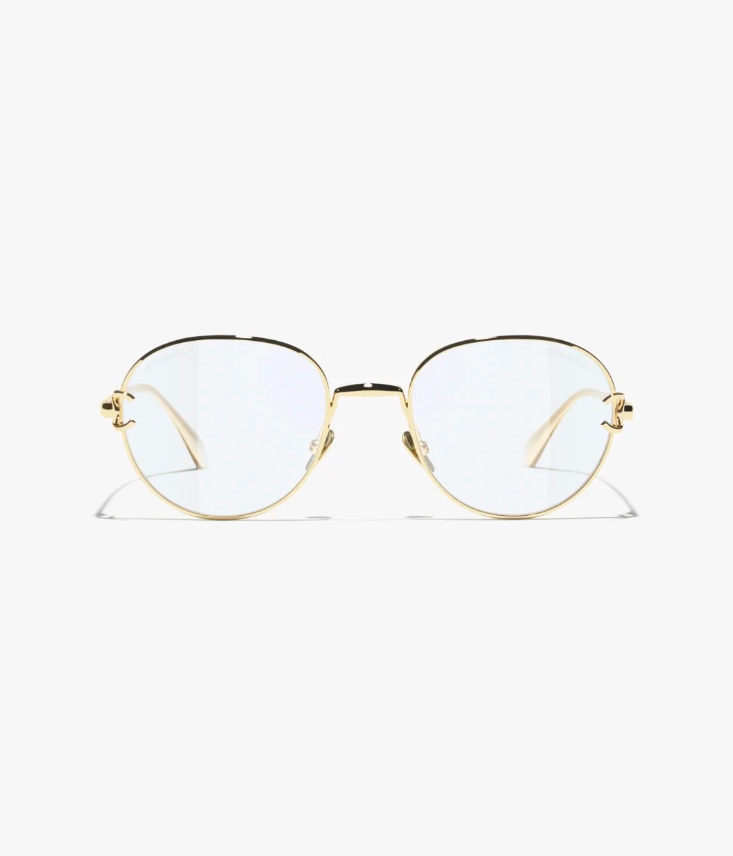 Chanel Women Pantos Gold Frame Light Blue Glasses