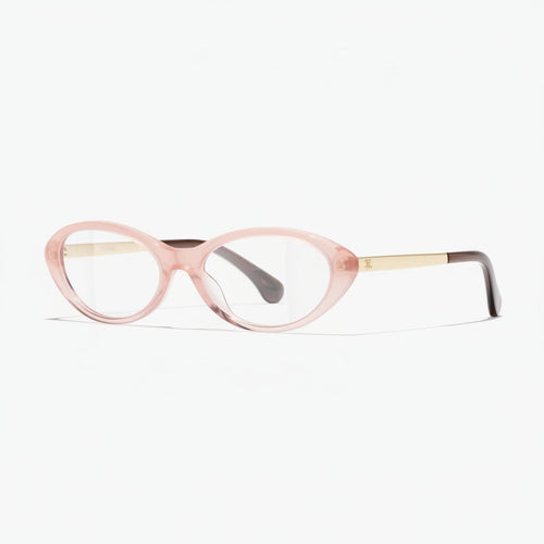 Chanel Women Oval Pink Eyeglasses