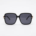 Gucci Women Low Nose Bridge Fit Butterfly Black Sunglasses