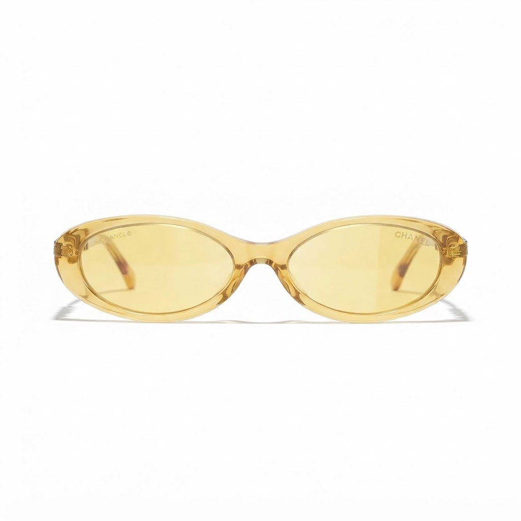 Chanel Women Oval Yellow Sunglasses CH5565